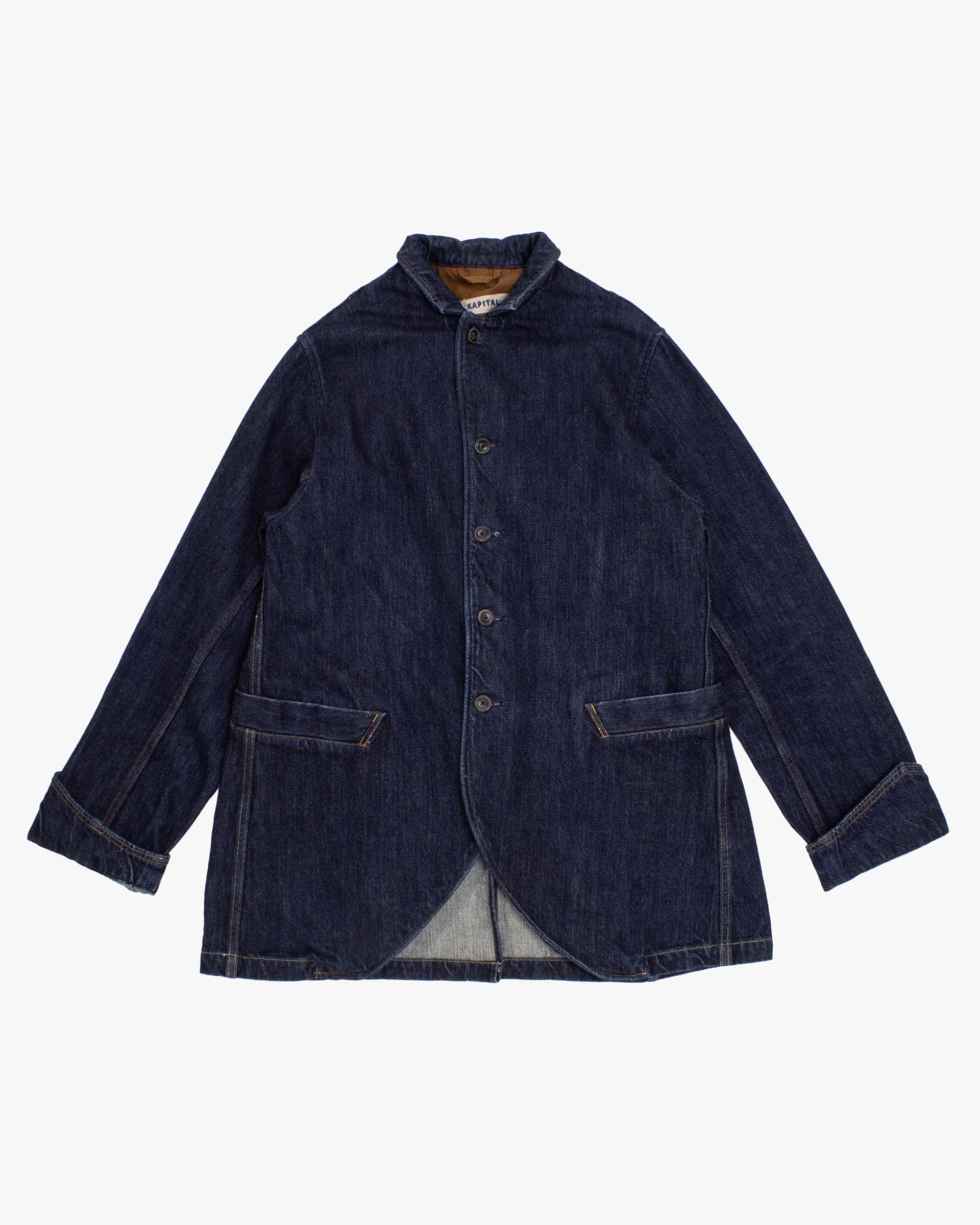 Japanese Repro Denim Jacket, M, Kapital, Dark Wash with Pointed Cuff D ...