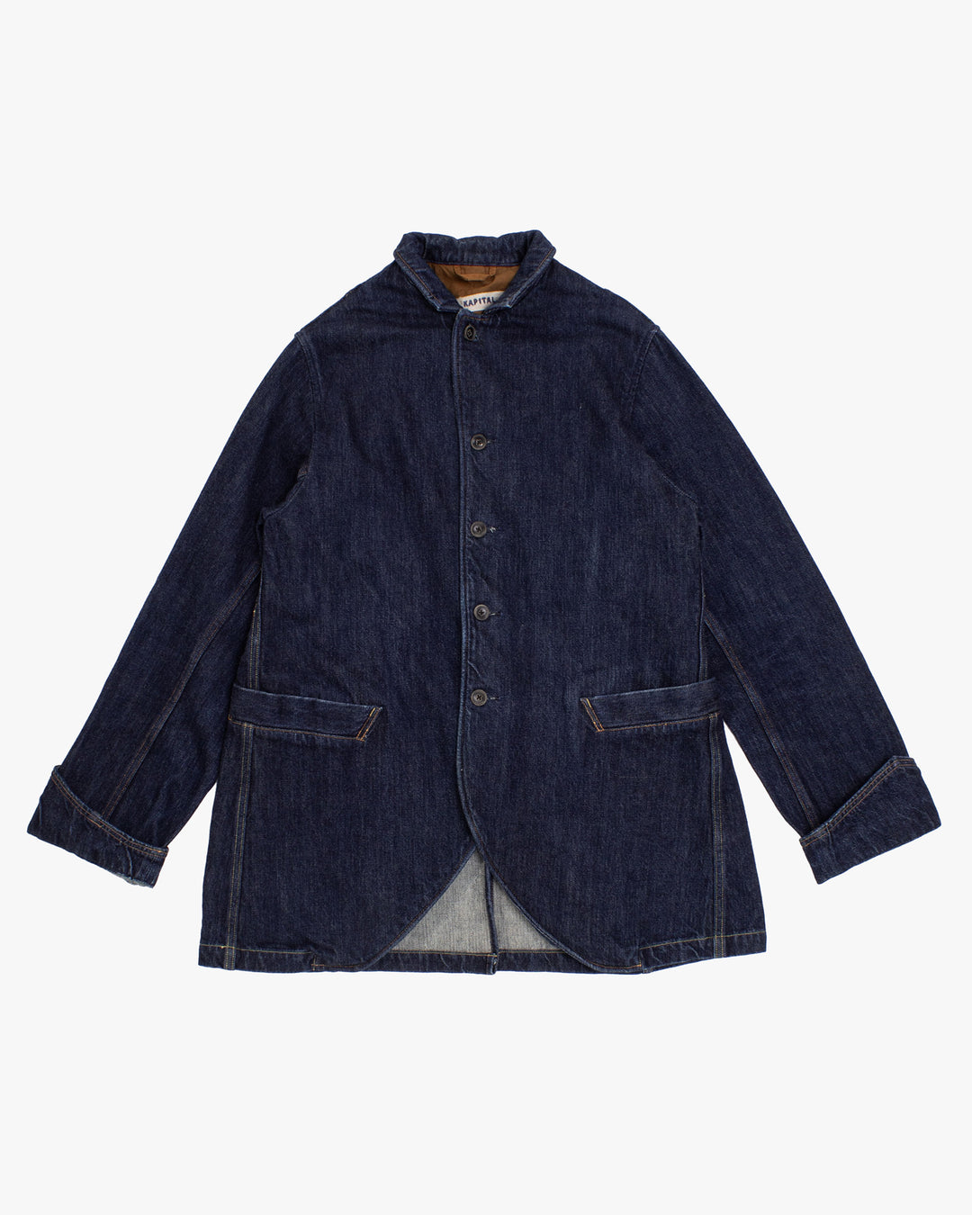 Japanese Repro Denim Jacket, M, Kapital, Dark Wash with Pointed Cuff Detail