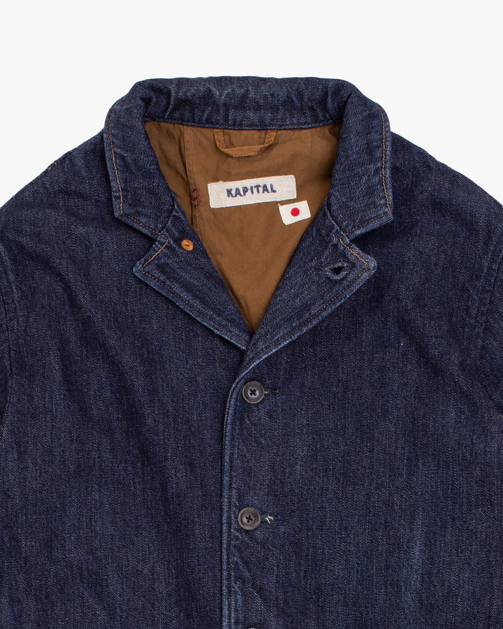 Japanese Repro Denim Jacket, M, Kapital, Dark Wash with Pointed Cuff Detail
