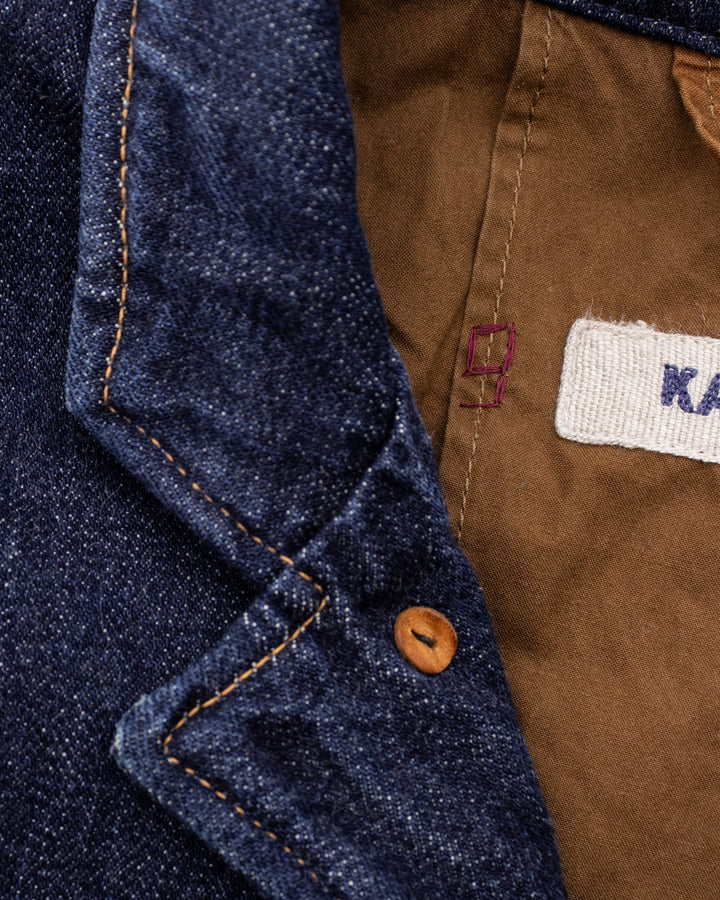 Japanese Repro Denim Jacket, M, Kapital, Dark Wash with Pointed Cuff Detail
