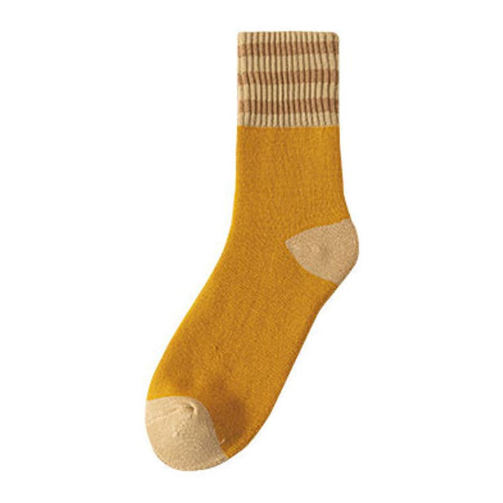 Winter plus velvet thick warm cotton socks mid-tube socks