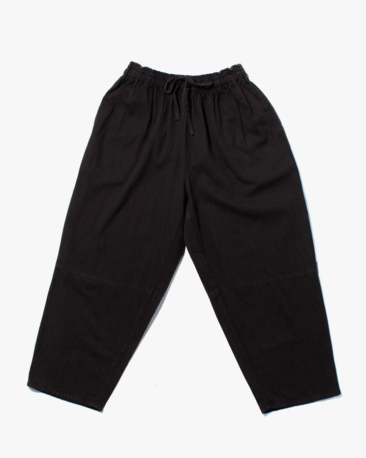 Wa-Modern Herringbone Drawstring Pants- Black