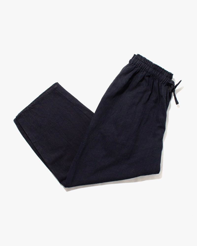 Wa-Modern Herringbone Drawstring Pants- Navy – Kiriko Made