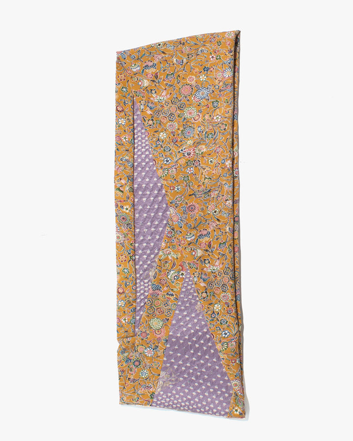 Kiriko Original Scarf, Infinity, Kimono, Kikkou and Kiku Sarasa with Lavender Shibori