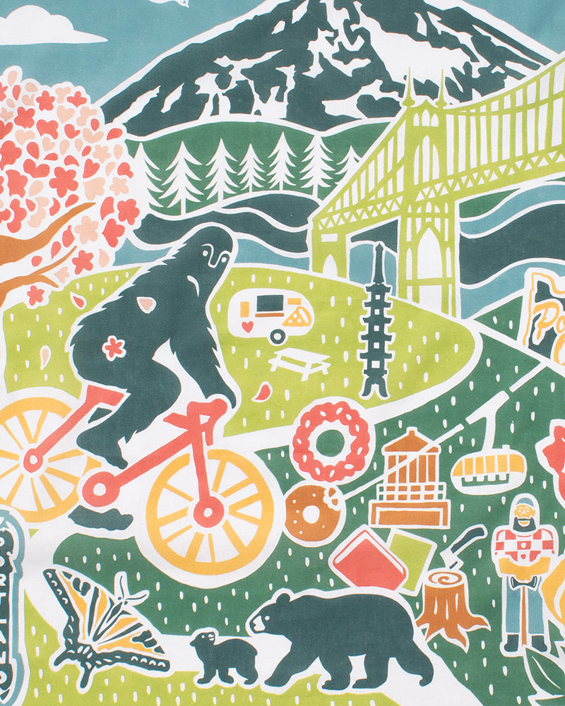 Kiriko Original Furoshiki, Map of Portland