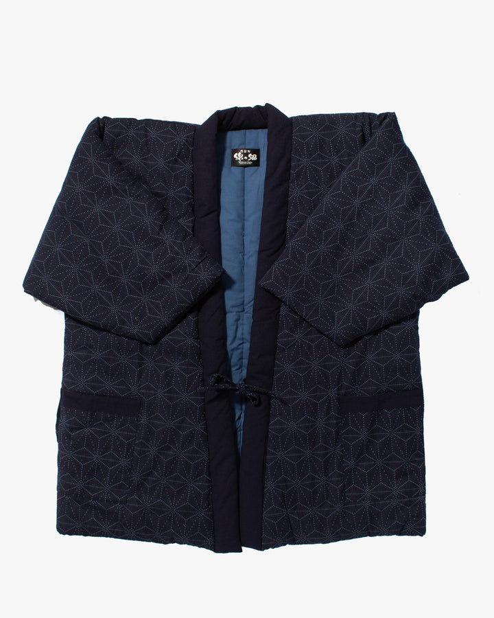 Tok, Hanten, Navy with Asanoha Sashiko Style
