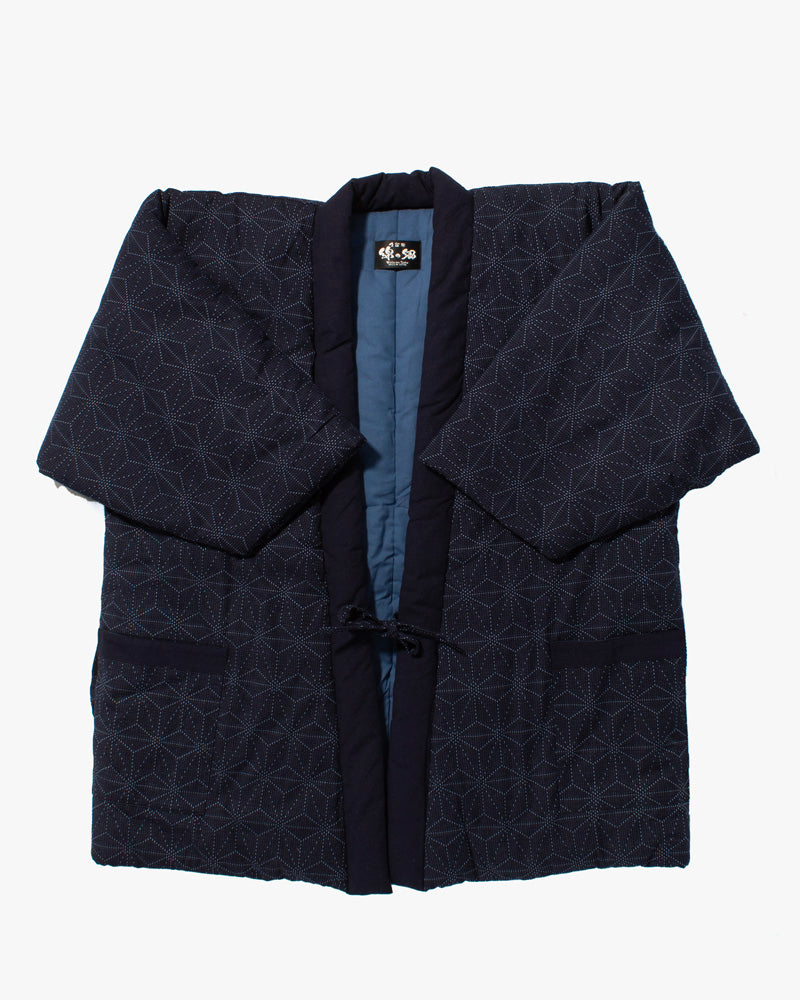 Tok, Hanten, Navy with Asanoha Sashiko Style