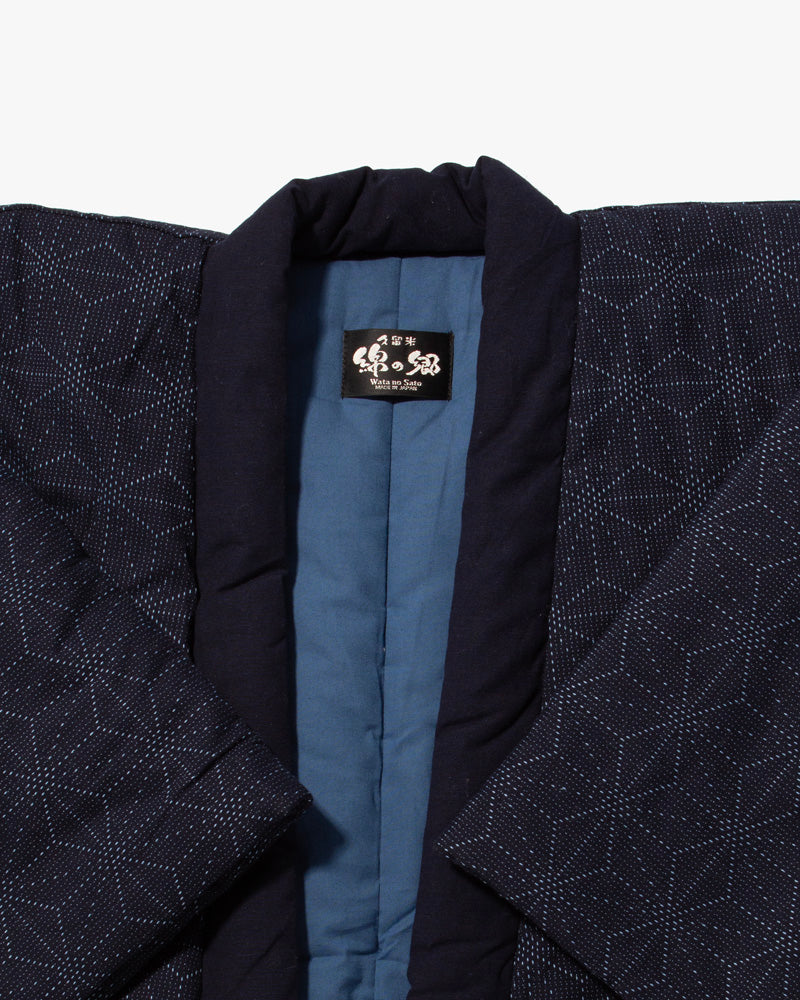 Tok, Hanten, Navy with Asanoha Sashiko Style