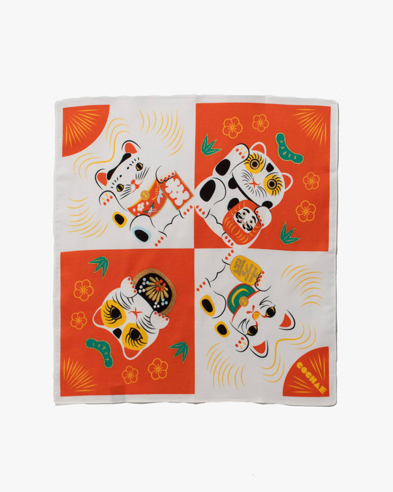 Modern Furoshiki, Musubi, Cochae, Manekineko, 19 x 19
