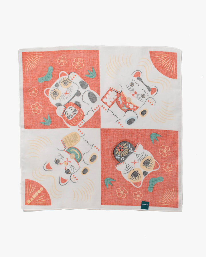 Modern Furoshiki, Musubi, Cochae, Manekineko, 19 x 19
