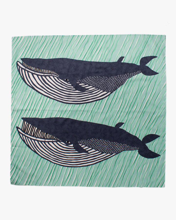 Modern Furoshiki, Musubi, Katakata, Whale Blue, 41" x 41"