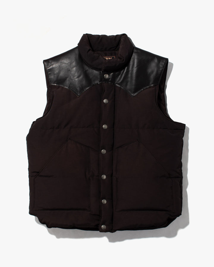 Japanese Repro Vest, Sugar Cane Brand, Faded Black Leather - L