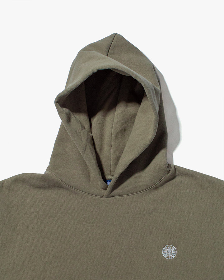 Kiriko Original Hoodie, Printed Daruma, Green with White