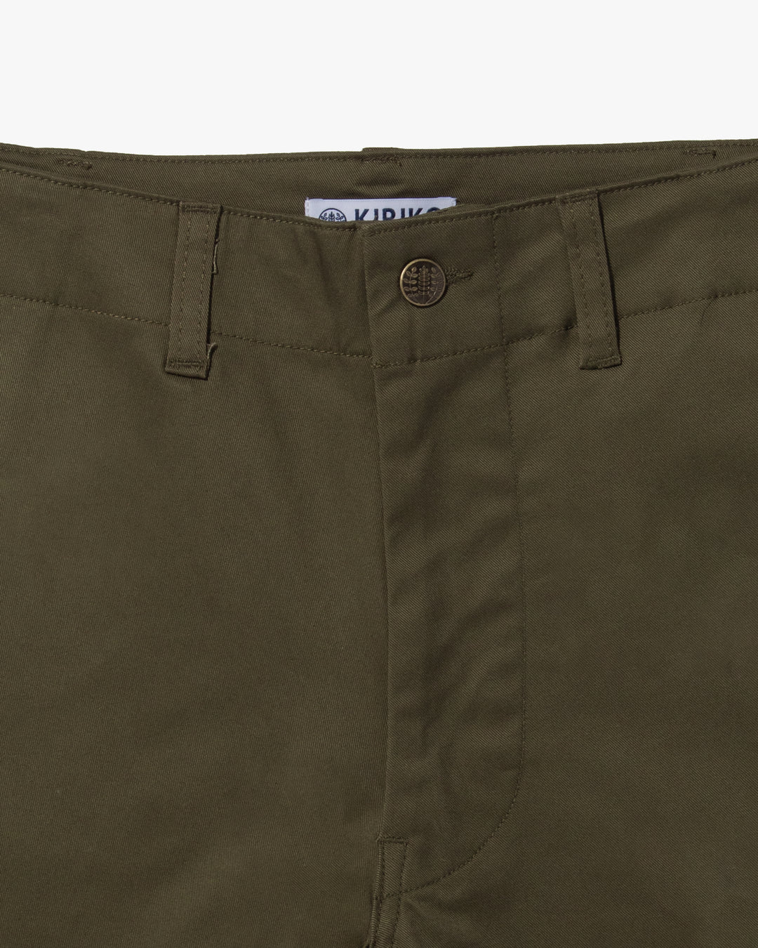 Kiriko Original Officer Trousers, 7.5 oz. Stretch Twill Chino - Olive