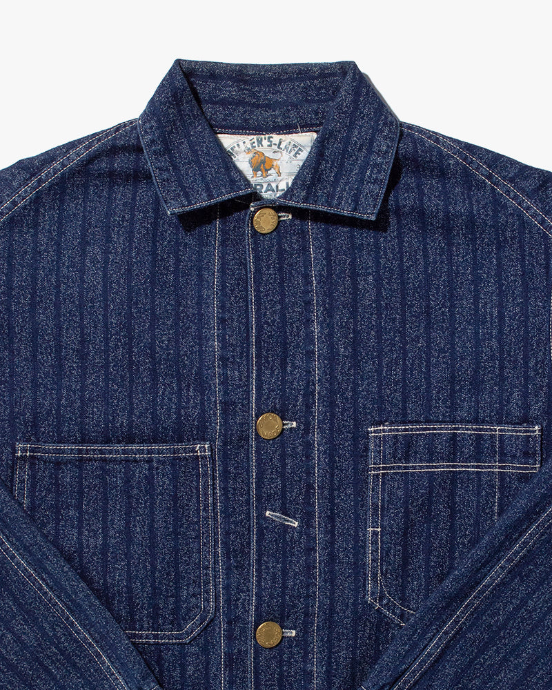 Japanese Repro Denim Coverall Chore Coat, Heller's Cafe Brand