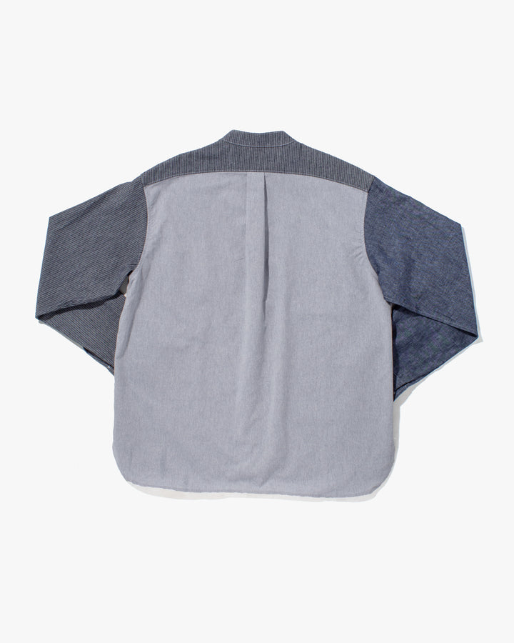 Kiriko Original Shirt, Long Sleeve Button-Up, Patched Mandarin Collar, Shippou