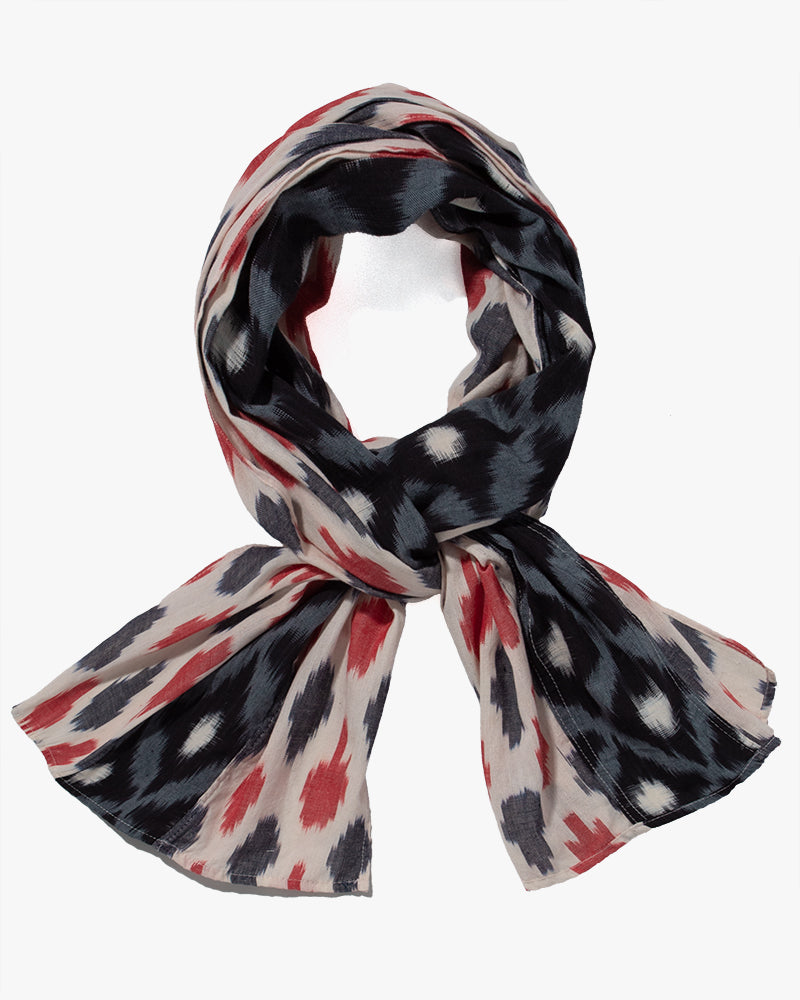 Kiriko Original Scarf, Triple Split, Indian Kasuri, 