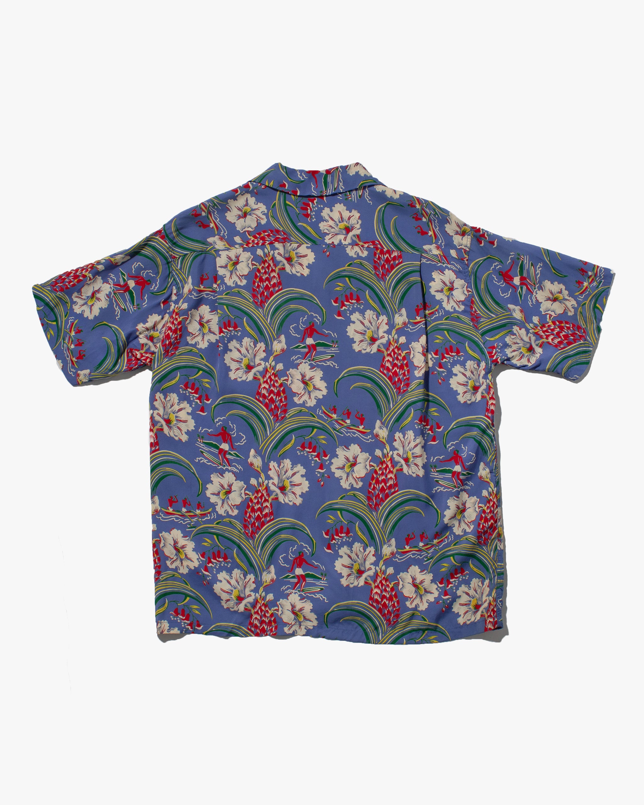 Japanese Repro, Short Sleeve Aloha Shirt, Sun Surf Brand, Blue with Mu – Kiriko Made Japanese Repro, Short Sleeve Aloha Shirt, Sun Surf Brand, Blue with Mu – Kiriko Made