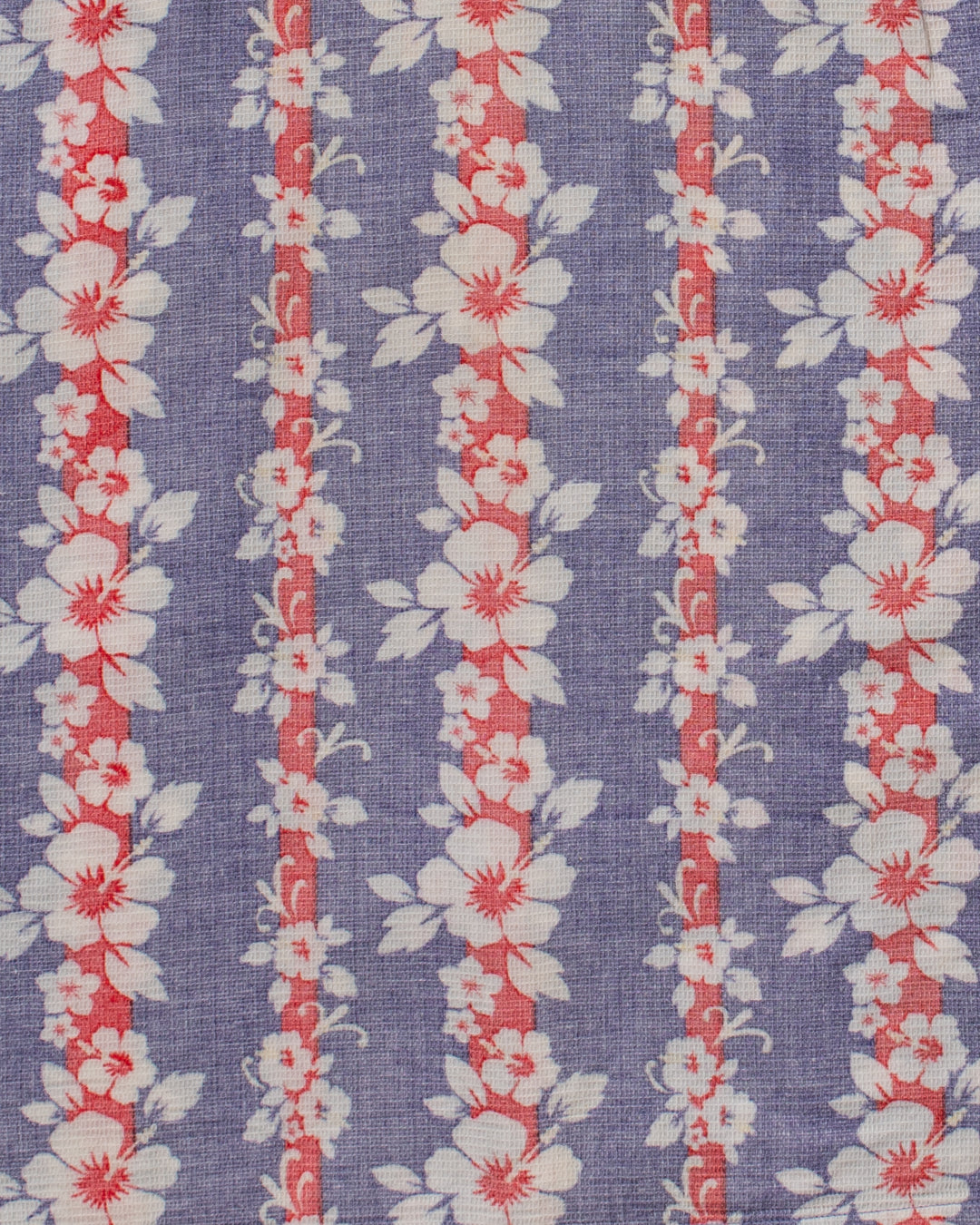 Japanese Repro, Short Sleeve Aloha Shirt, Classic Surf Brand, Lavender and Red Flower Shima