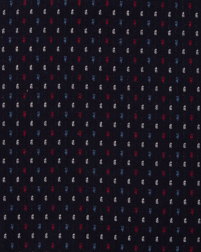 Kiriko Original Meditation Pillow, One-Tone Zafu, Indigo with Blue, Red, and White Dashes