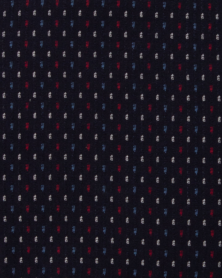 Kiriko Original Meditation Pillow, One-Tone Zafu, Indigo with Blue, Red, and White Dashes
