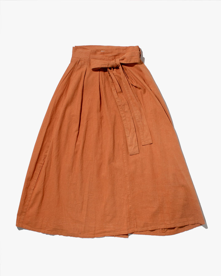 Prospective Flow Wrap Skirt, Kyu, Orange