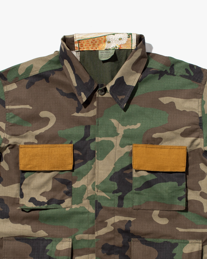 Kiriko Custom Military Jacket, Camo Patched, Yellow Pocket and Nami