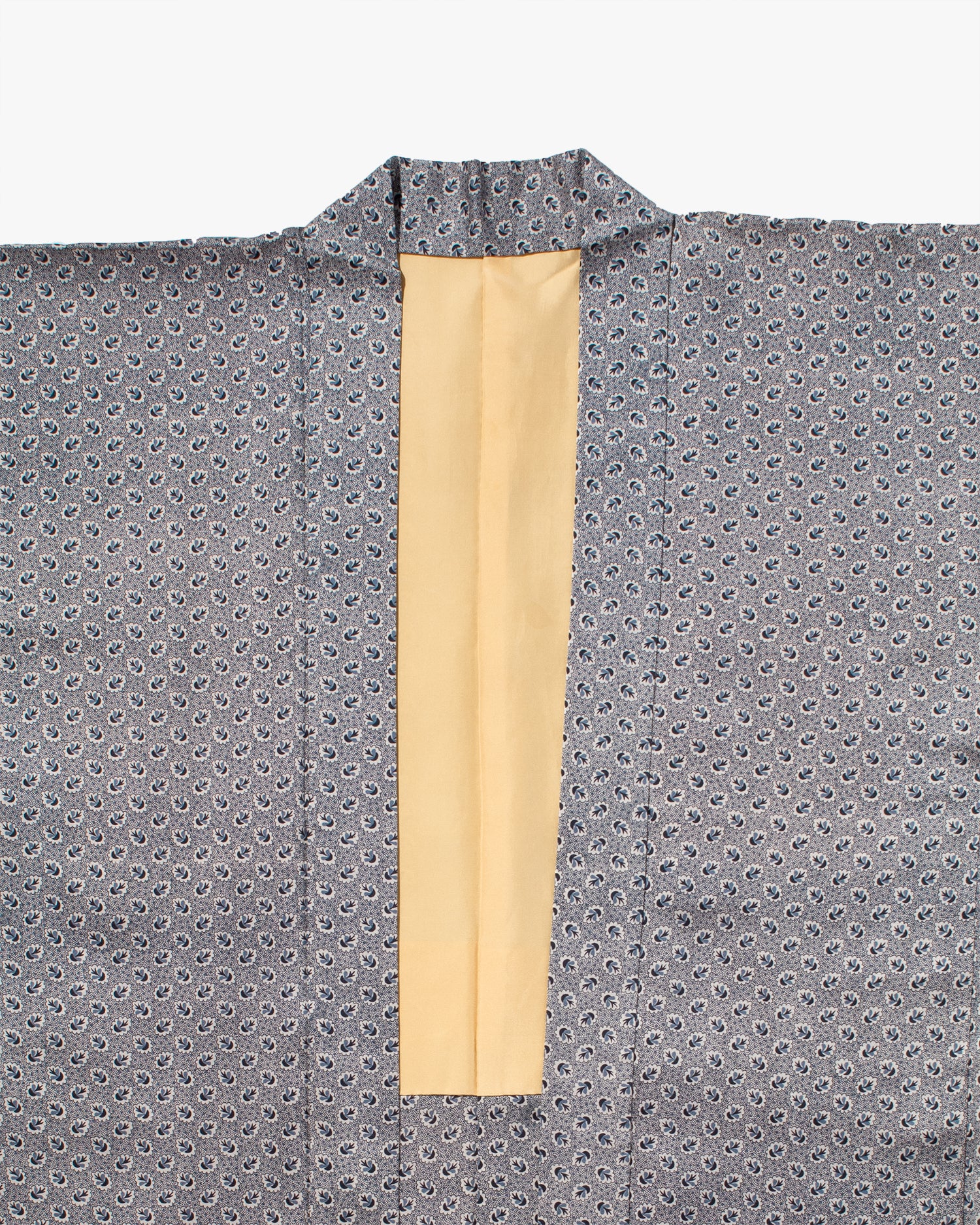 Vintage Haori Jacket, Navy and White Small Leaf Pattern – Kiriko Made