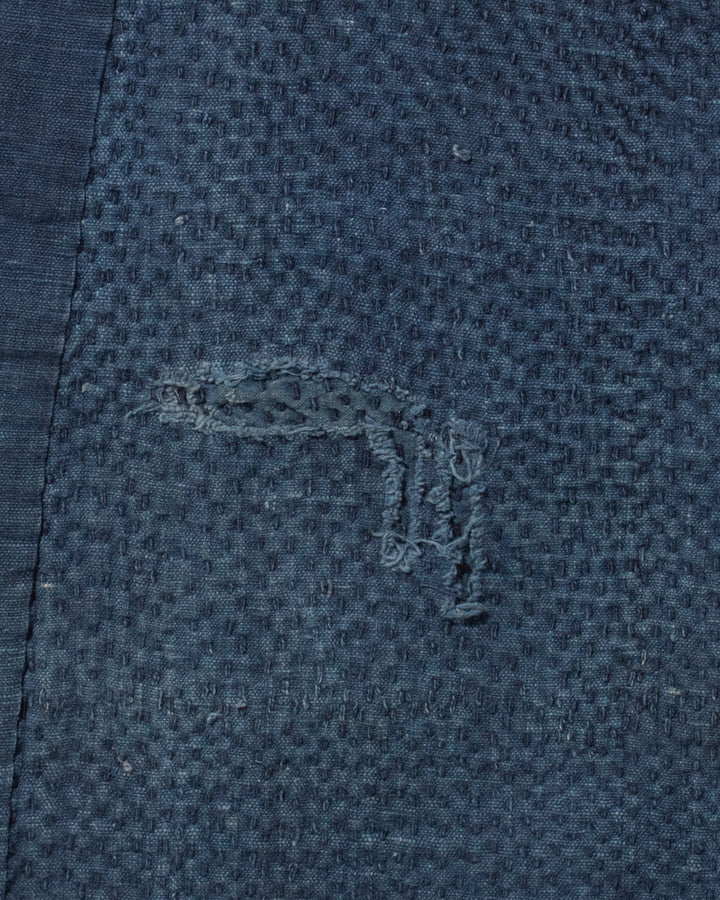 Vintage Noragi Jacket, Partially Sashiko Stitched Indigo