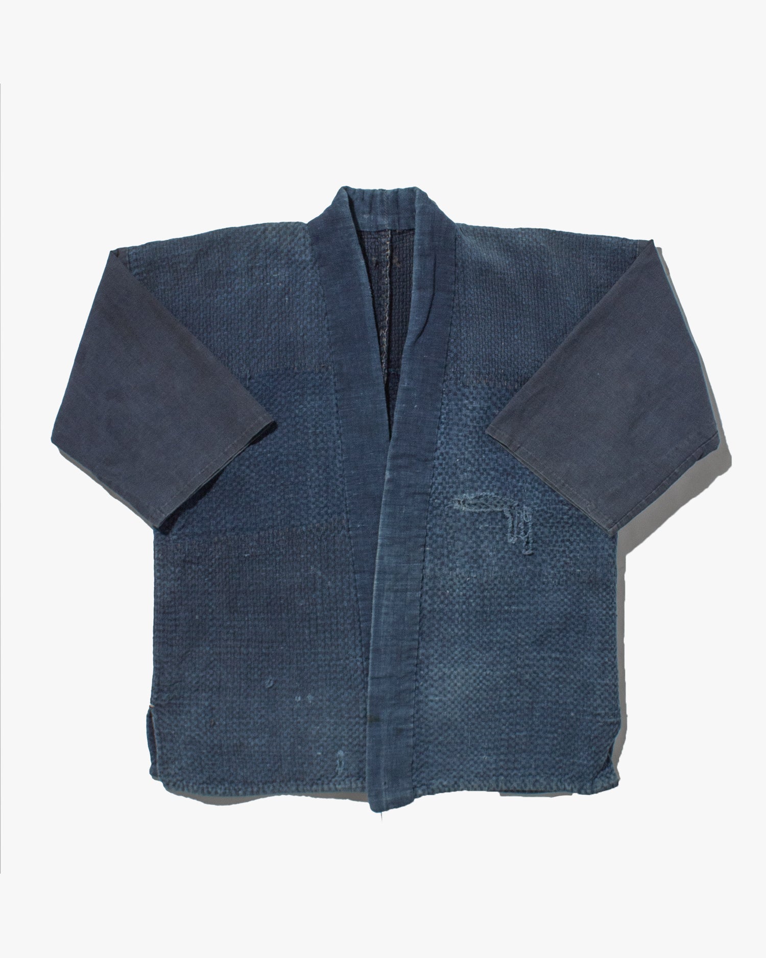 Vintage Noragi Jacket, Partially Sashiko Stitched Indigo
