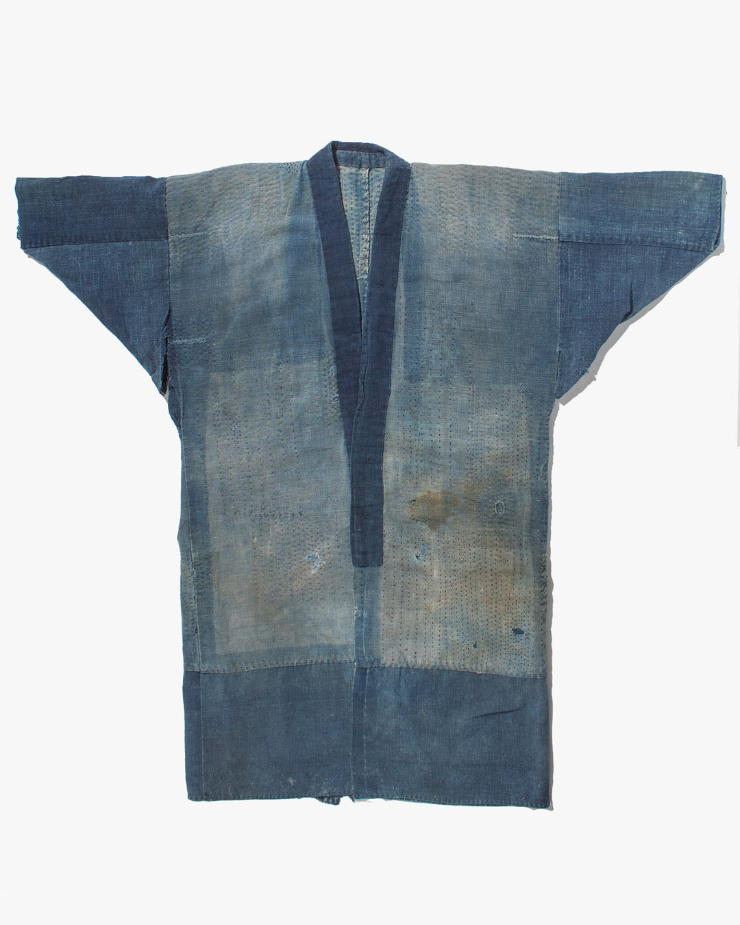 Vintage Noragi Jacket, Partially Sashiko Stitched Indigo 