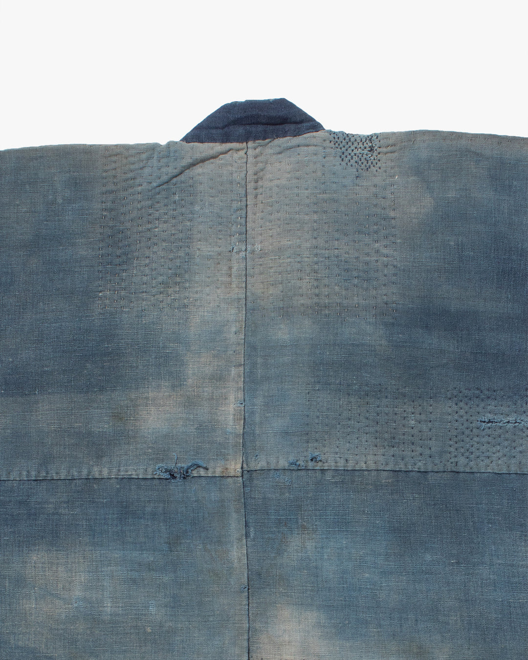 Vintage Noragi Jacket, Partially Sashiko Stitched Indigo 