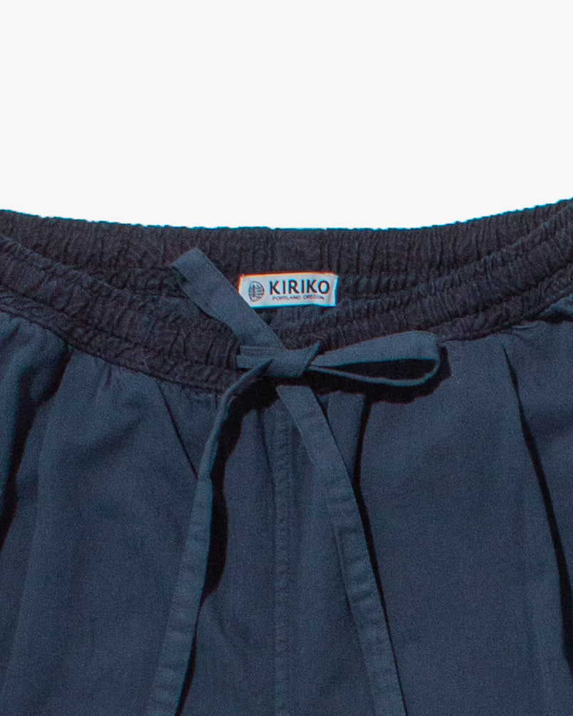 Kiriko Original Pants, Raku, Navy Nami, Cropped