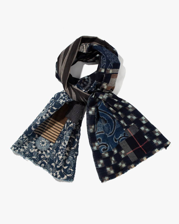 Kiriko Original Scarf, Patched Boro, Indigo, 16