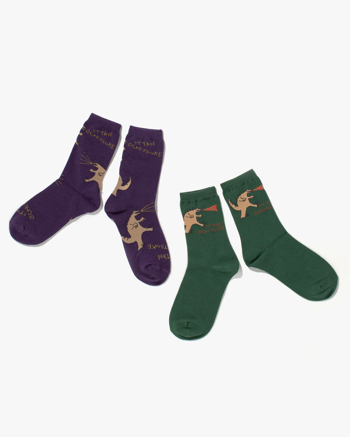 Socks, Bisque, CDF Etendue, Set of Two Pairs, Godzilla
