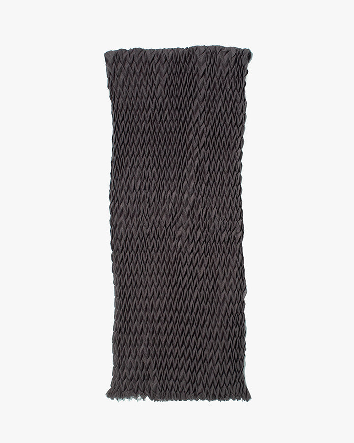 Wa-Modern Scarf, Yagasuri, Charcoal Grey