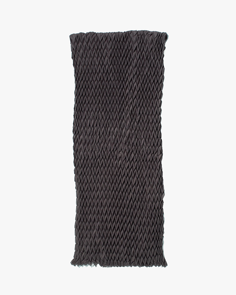Wa-Modern Scarf, Yagasuri, Charcoal Grey