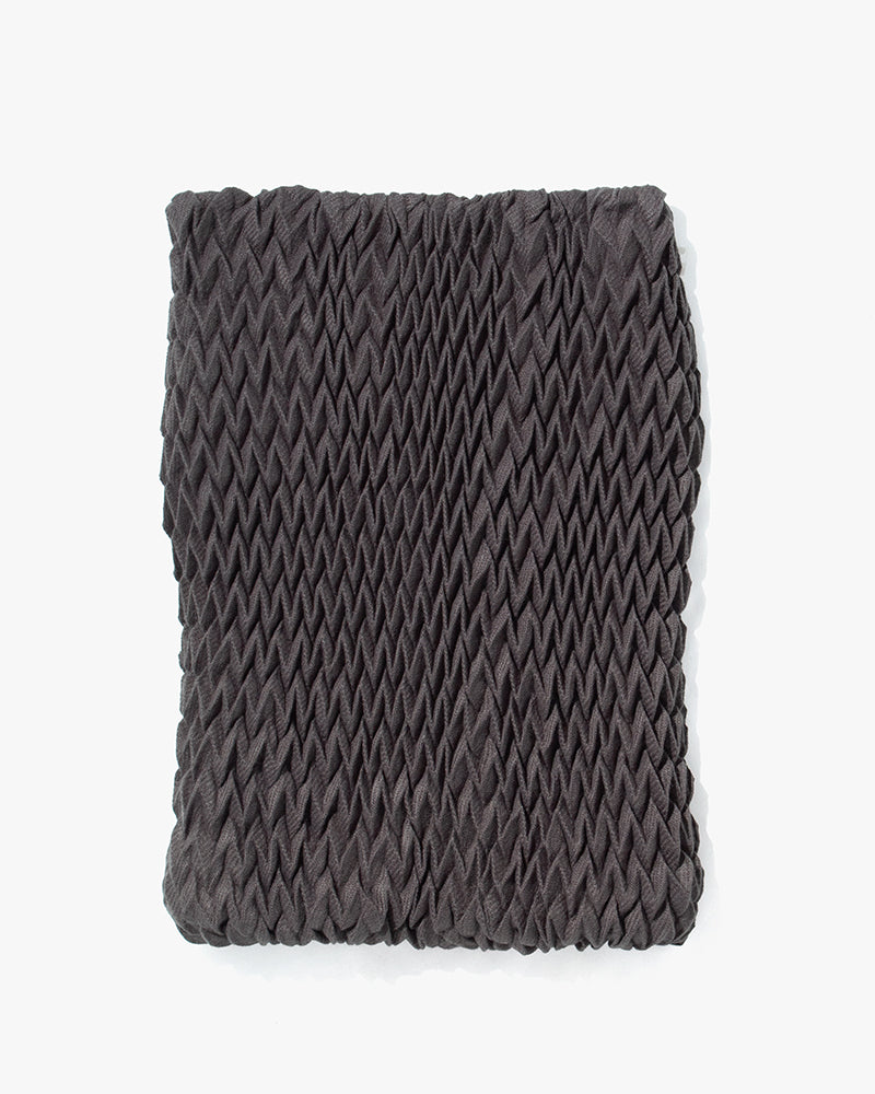 Wa-Modern Scarf, Yagasuri, Charcoal Grey