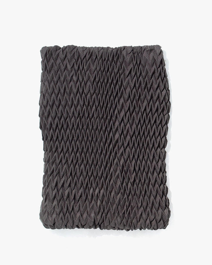 Wa-Modern Scarf, Yagasuri, Charcoal Grey