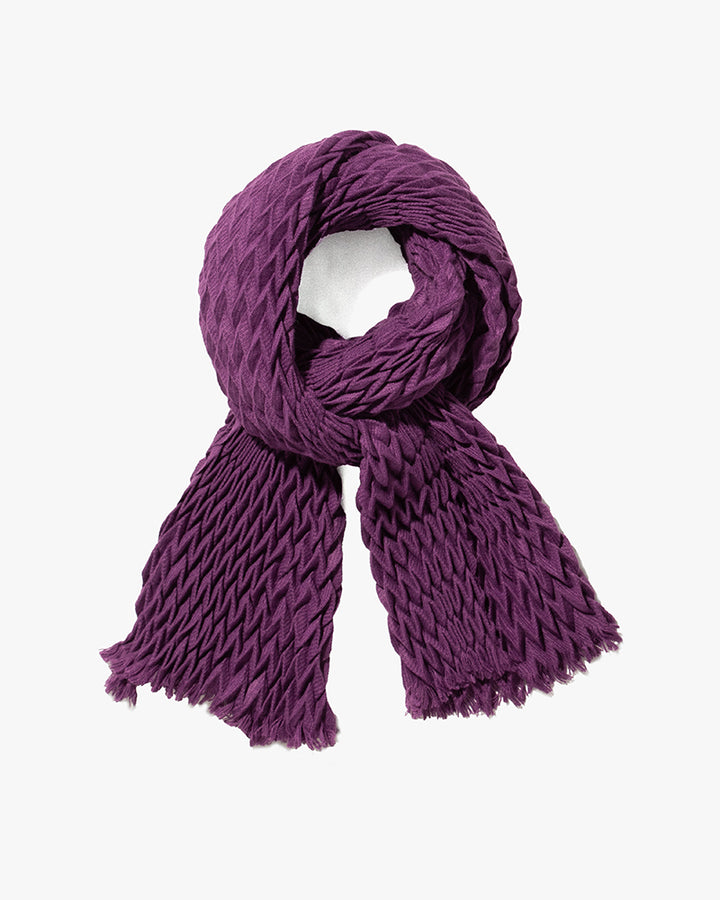 Wa-Modern Scarf, Yagasuri, Bright Purple