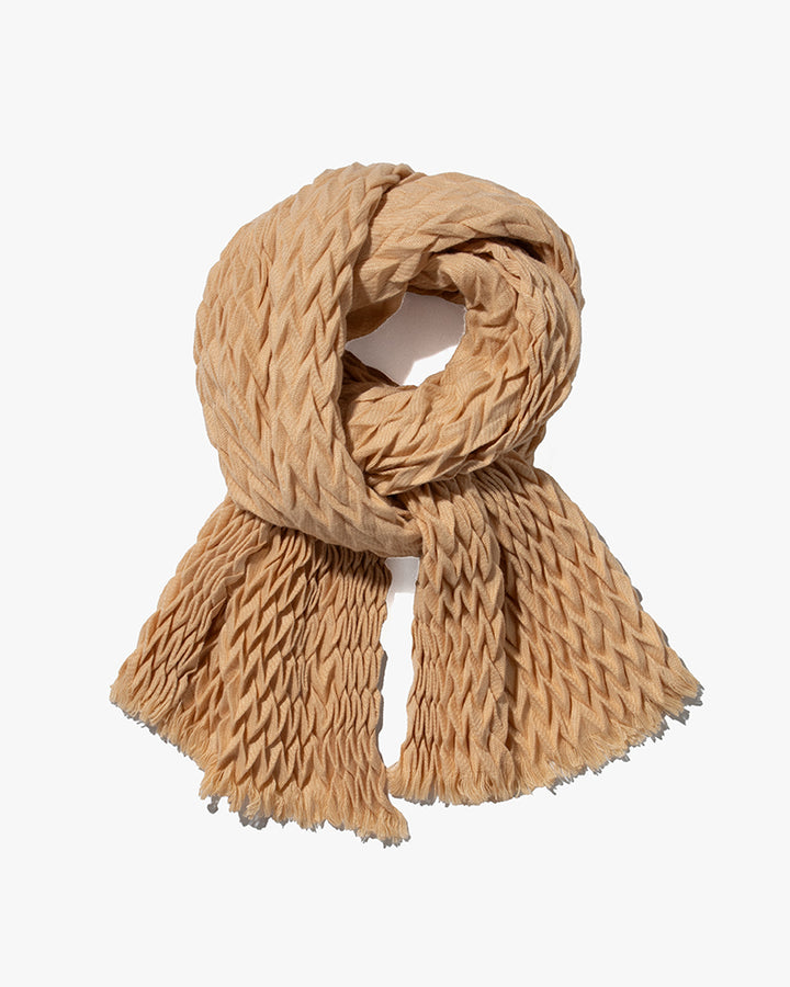 Wa-Modern Scarf, Yagasuri, Beige