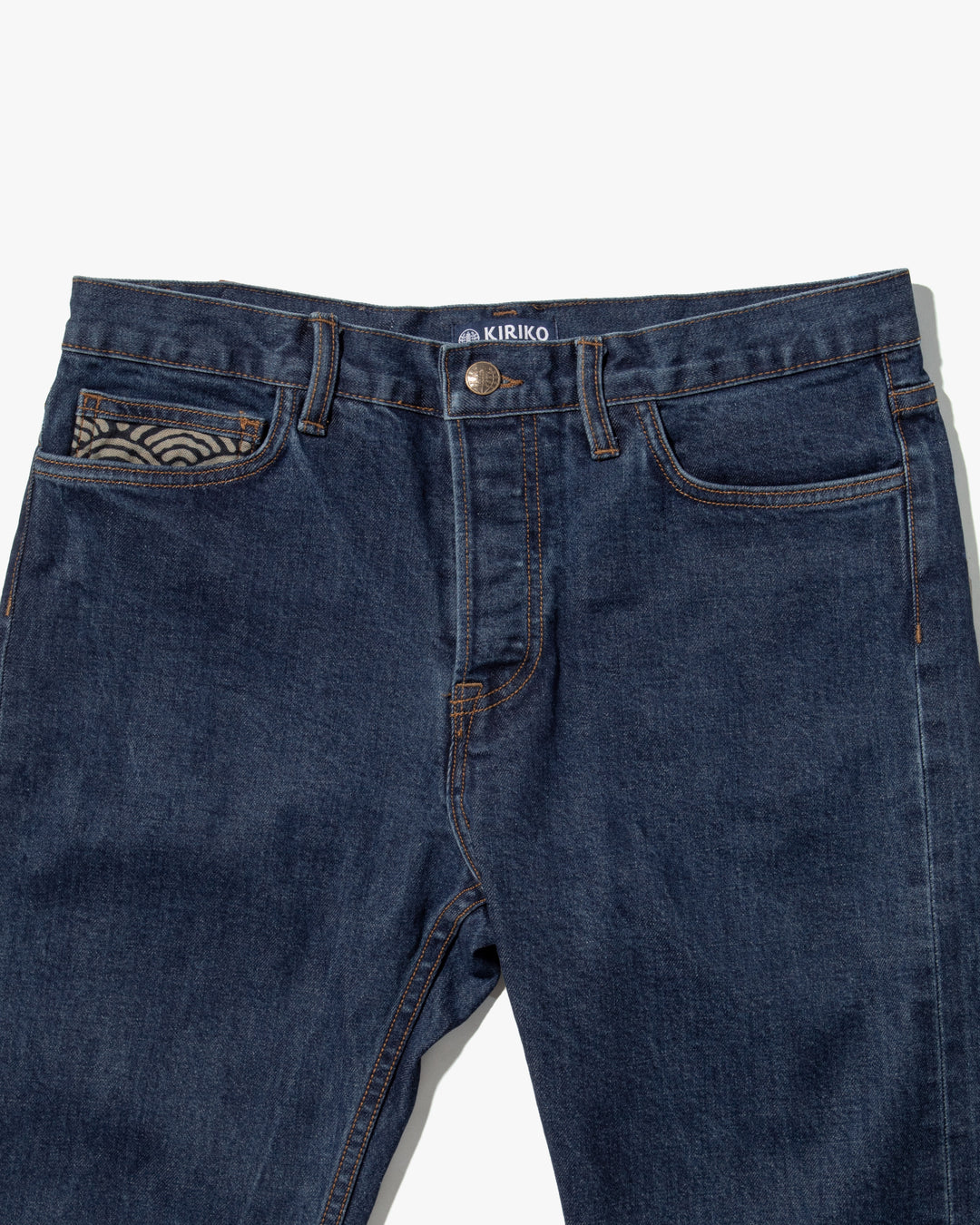 Kiriko Original Denim Jeans, US Made 12.5 oz. Premium Selvedge, One Wash, Seigaiha