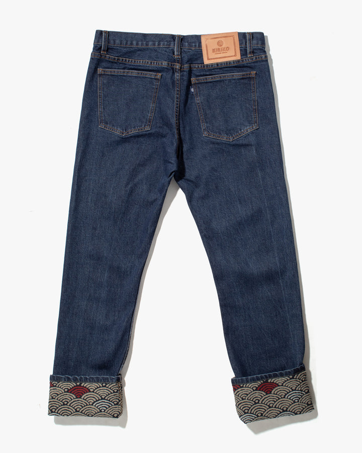 Kiriko Original Denim Jeans, US Made 12.5 oz. Premium Selvedge, One Wash, Seigaiha
