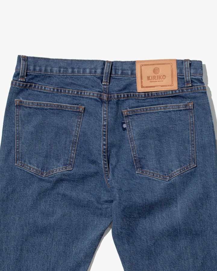 Kiriko Original Denim Jeans, US Made 12.5 oz. Premium Selvedge, Bleach Wash, Shippou