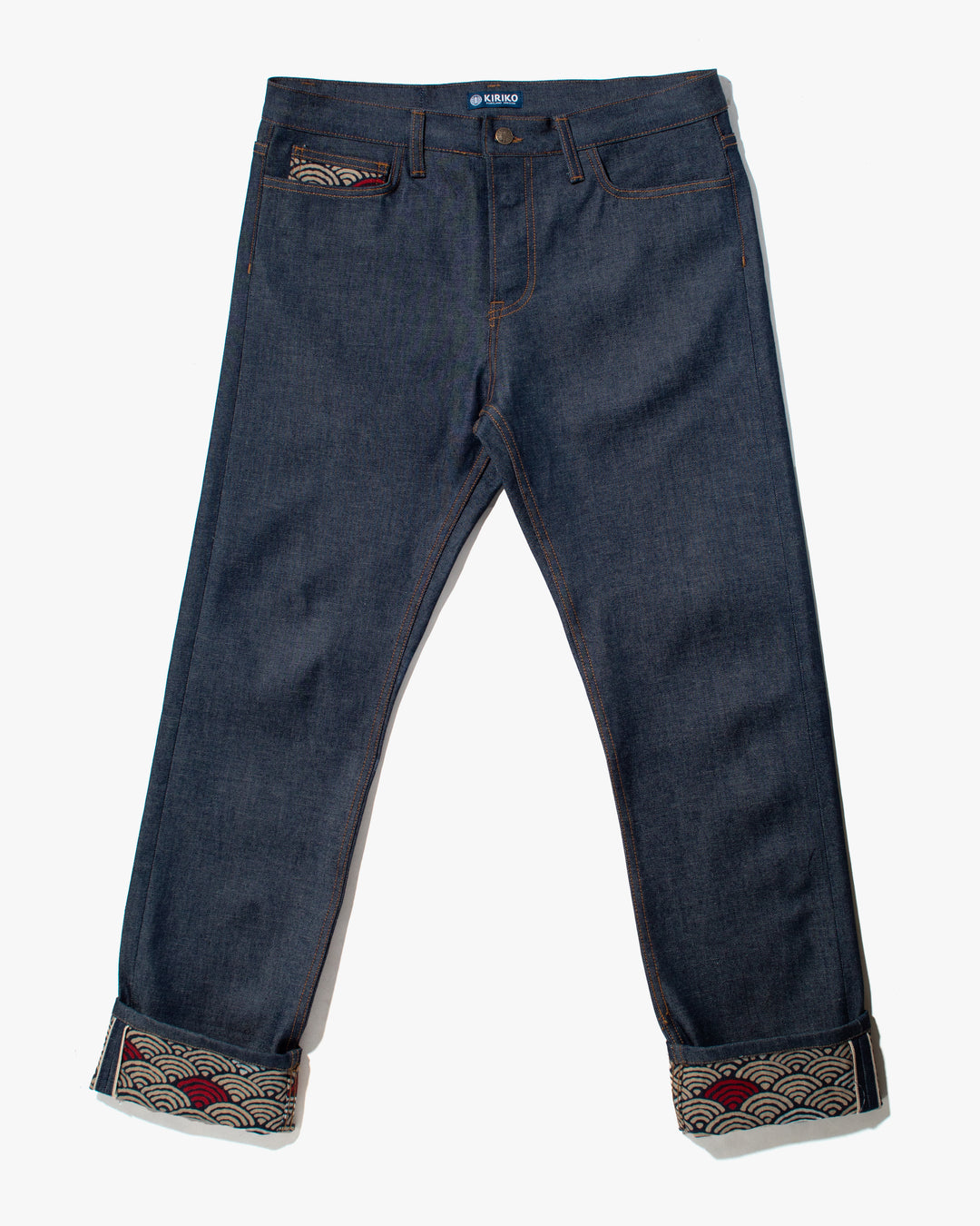 Kiriko Original Denim Jeans, US Made 12.5 oz. Premium Selvedge, Raw, Seigaiha