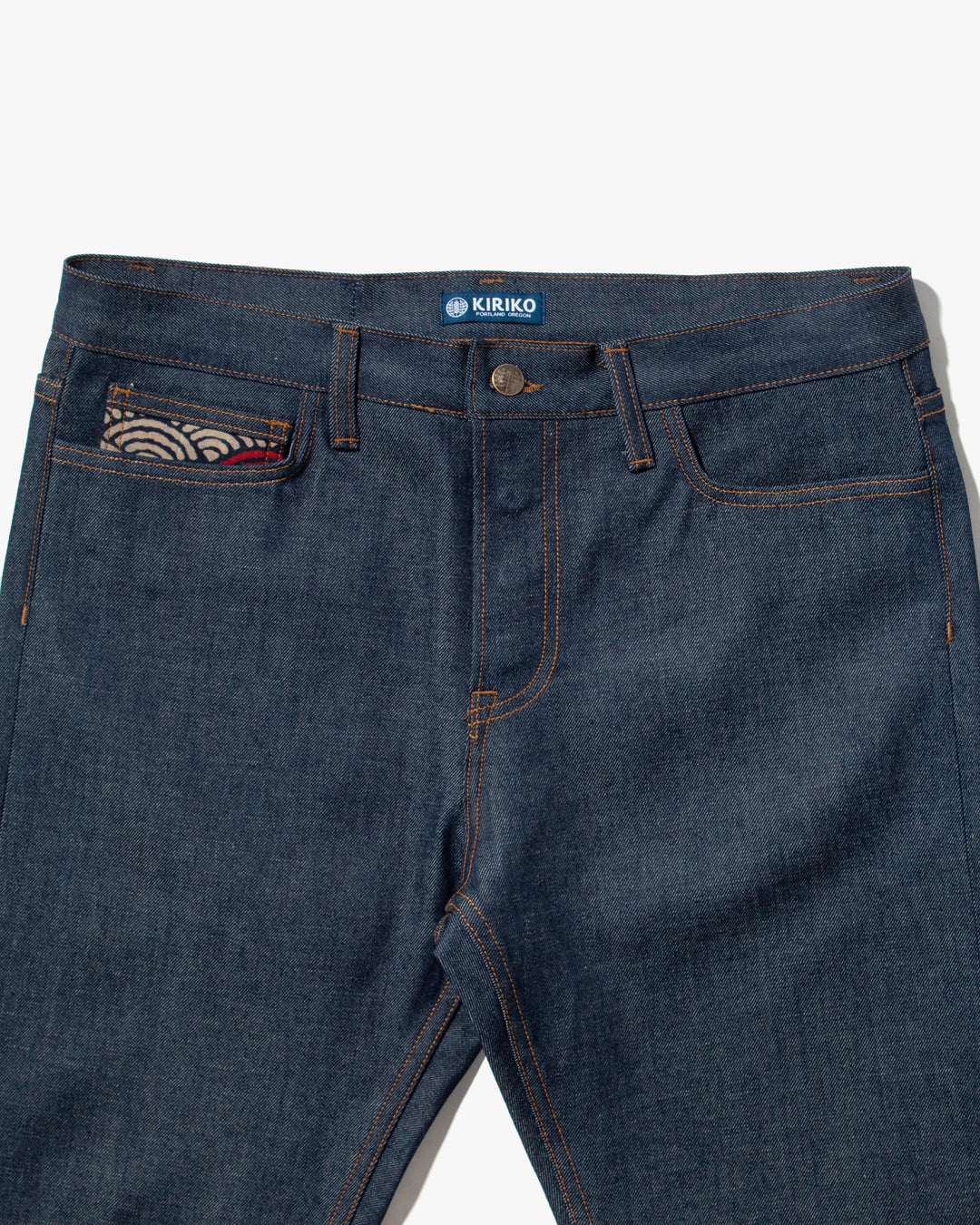 Kiriko Original Denim Jeans, US Made 12.5 oz. Premium Selvedge, Raw, Seigaiha