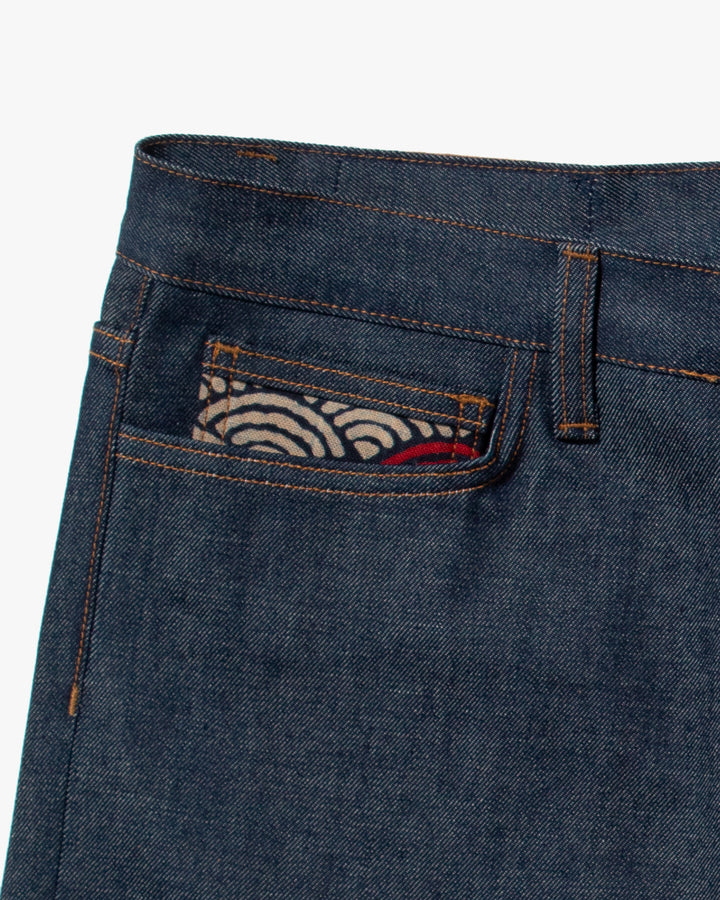 Kiriko Original Denim Jeans, US Made 12.5 oz. Premium Selvedge, Raw, Seigaiha