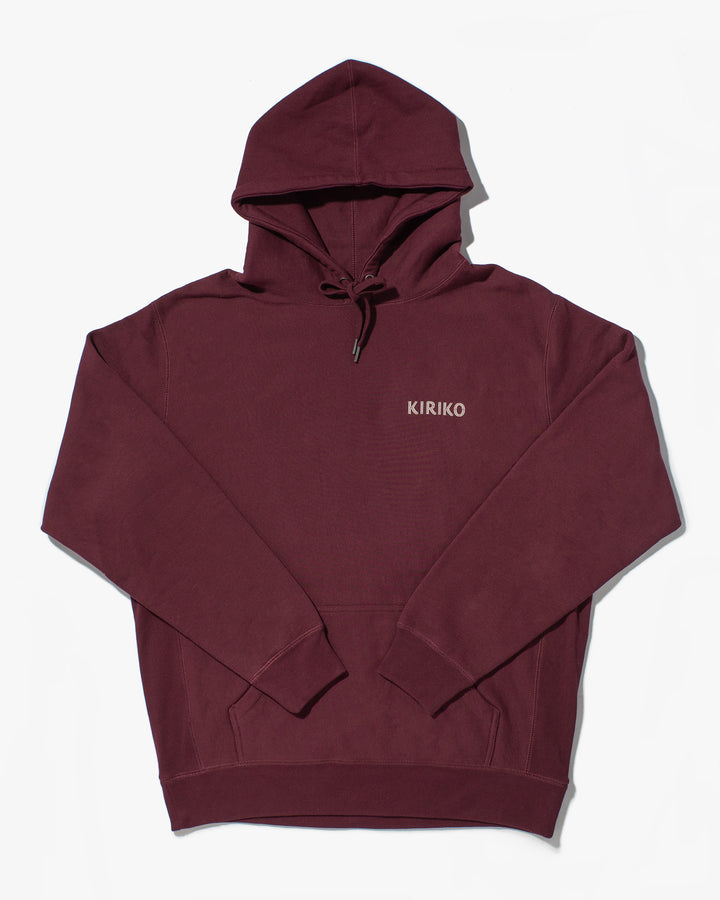 Kiriko Original Hoodie, Printed Ainu, Maroon