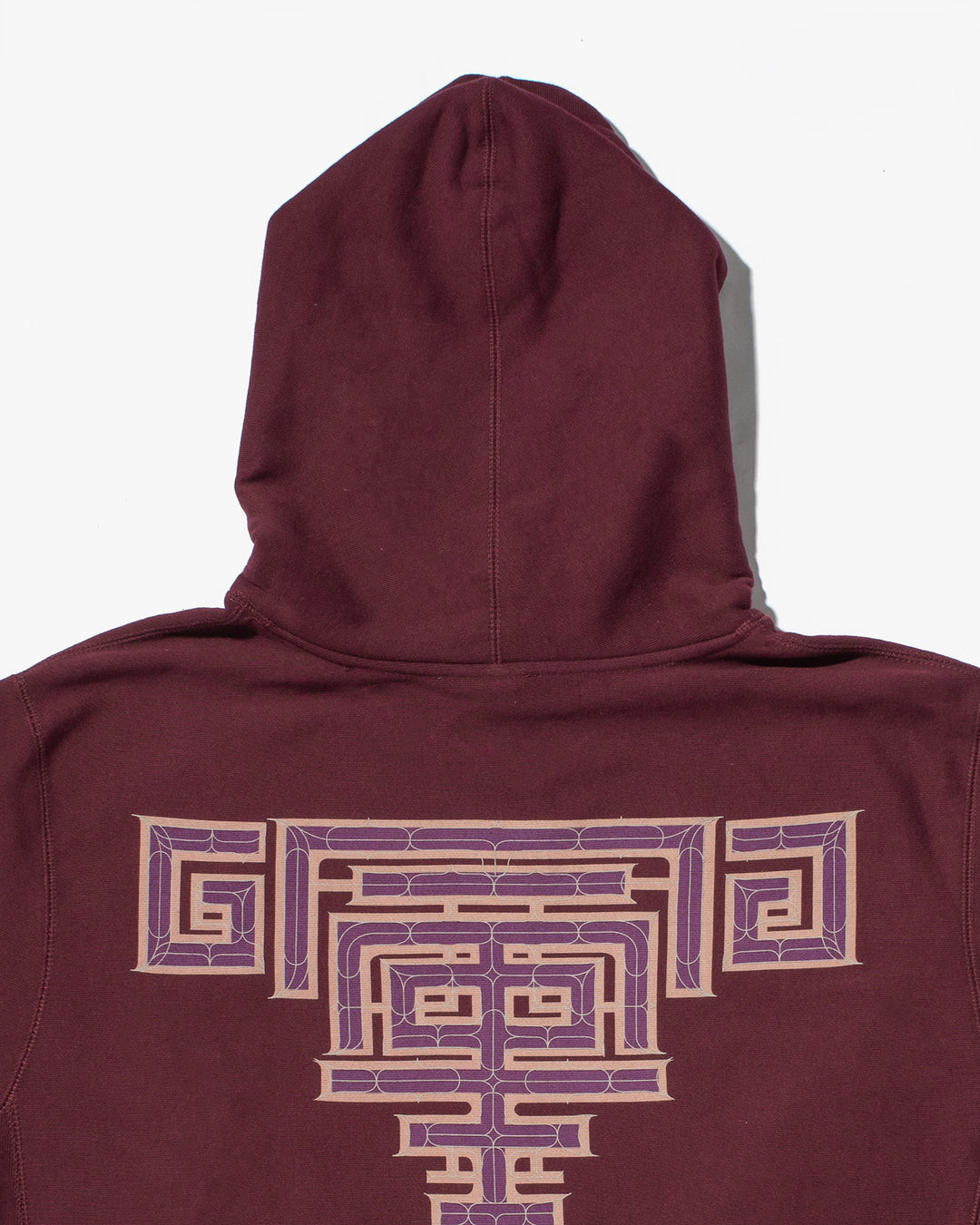 Kiriko Original Hoodie, Printed Ainu, Maroon
