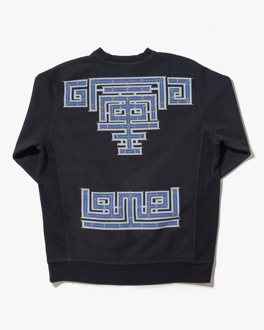 Kiriko Original Crewneck, Printed Ainu, Navy